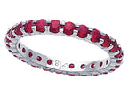 Karina B™ Genuine Ruby Shared Prongs Eternity Band