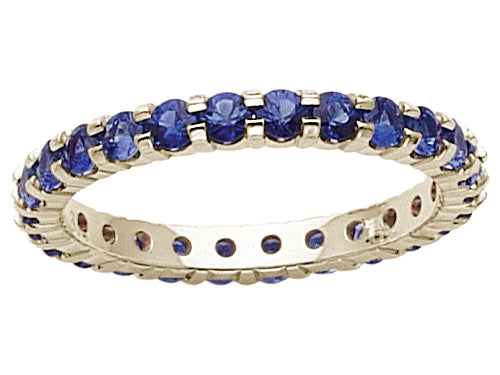 Karina B™ Genuine Sapphire Shared Prongs Eternity Band