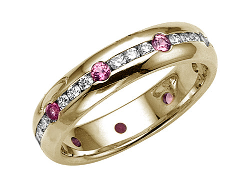 Karina B™ Genuine Pink Sapphire Eternity Band