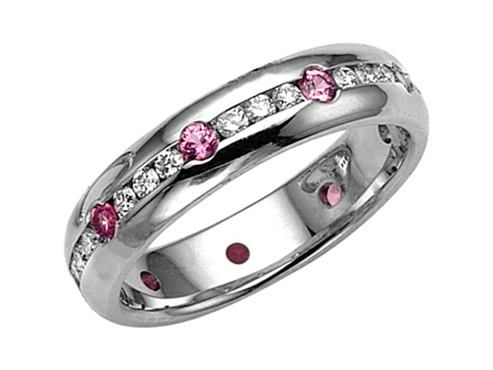 Karina B™ Genuine Pink Sapphire Eternity Band