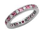Karina B™ Genuine Pink Sapphire Eternity Band