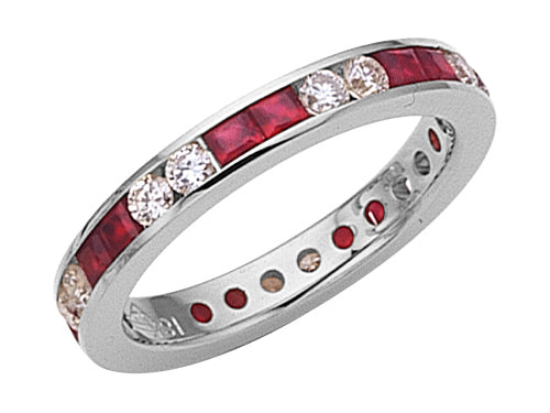 Karina B™ Genuine Ruby Eternity Band