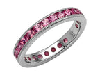 Karina B™ Pink Sapphire Eternity Band With Millgrain