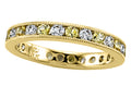 Karina B™ Round Diamond and Yellow Sapphire Eternity Band With Milgrain