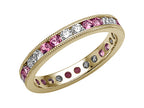 Karina B™ Pink Sapphire Eternity Band With Millgrain