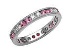 Karina B™ Pink Sapphire Eternity Band With Millgrain