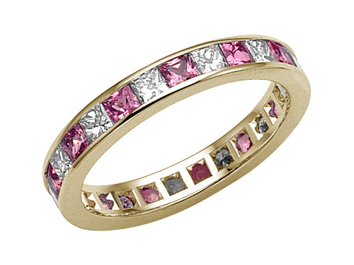 Karina B™ Genuine Pink Sapphire Eternity Band
