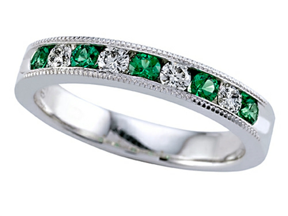 Karina B™ Diamond and Tsavorite Band With Milgrain