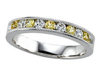 Karina B™ Diamond and Yellow Sapphire Band W/milgrain