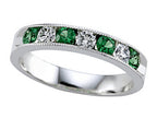 Karina B™ Diamond and Tsavorite Band With Milgrain