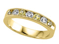 Karina B™ Diamond and Yellow Sapphire Band With Milgrain