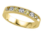 Karina B™ Diamond and Yellow Sapphire Band With Milgrain