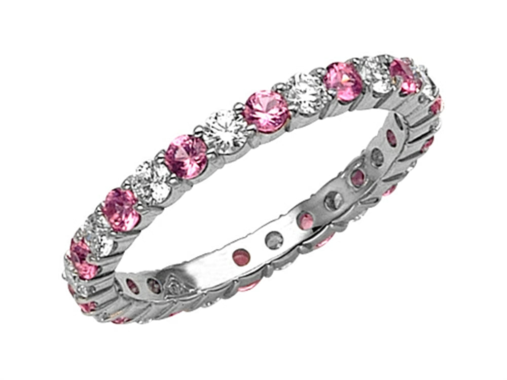 Karina B™ Genuine Pink Sapphire Eternity Band