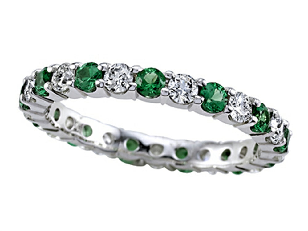 Karina B™ Diamond and Tsavorite Eternity Band