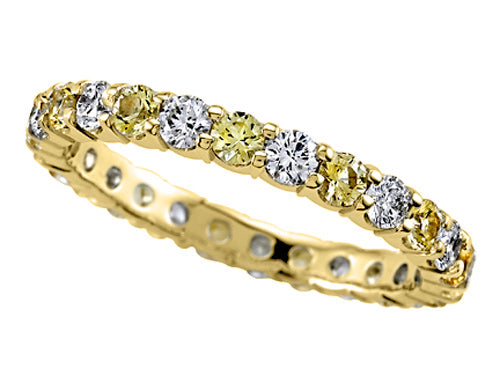 Karina B™ Diamond and Yellow Sapphire Eternity Band