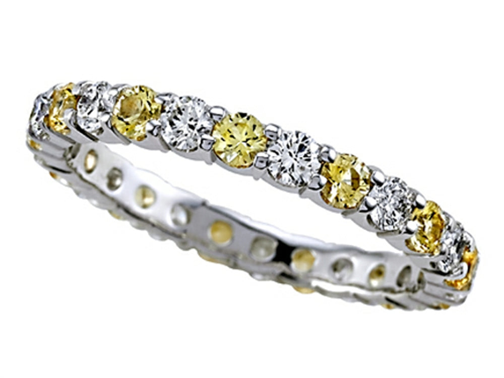Karina B™ Diamond and Yellow Sapphire Eternity Band