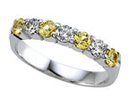 Karina B™ Round Diamond and Yellow Sapphire Band