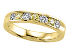 Karina B™ Round Diamond and Yellow Sapphire Band