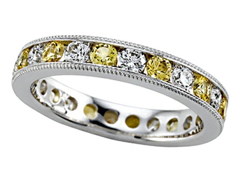 Karina B™ Diamond and Yellow Sapphire Eternity Band