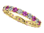 Karina B™ Round Diamond and Pink Sapphire Eternity Band