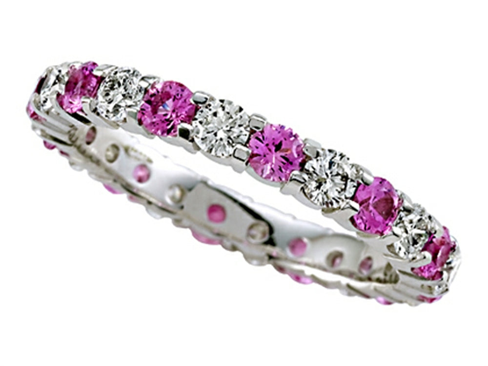 Karina B™ Round Diamond and Pink Sapphire Eternity Band