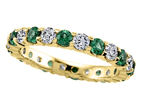 Karina B™ Round Diamond and Tsavorite Eternity Band