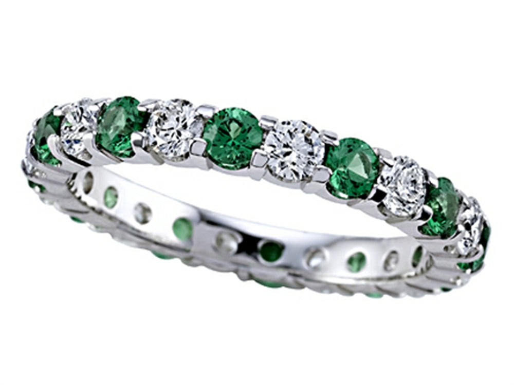 Karina B™ Round Diamond and Tsavorite Eternity Band
