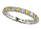 Karina B™ Round Diamond and Yellow Sapphire Eternity Band