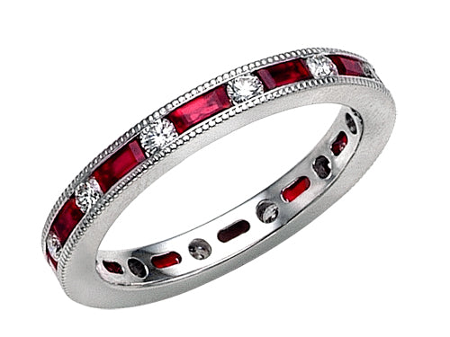 Karina B™ Genuine Ruby Eternity Band