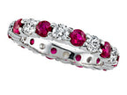 Karina B™ Round Diamond and Ruby Eternity Band