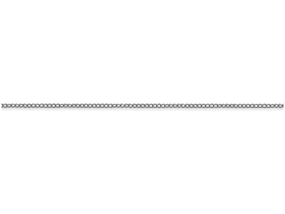 FJC Finejewelers 16 Inch 14k White Gold Carded Curb Chain Necklace