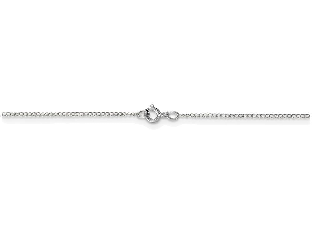 FJC Finejewelers 18 Inch 14k White Gold Carded Curb Chain Necklace