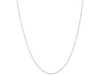 FJC Finejewelers 18 Inch 14k White Gold Carded Curb Chain Necklace