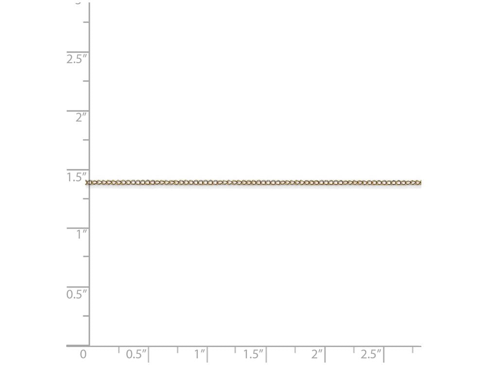 FJC Finejewelers 16 Inch 14k Yellow Gold Carded Curb Chain Necklace with Spring Ring Clasp