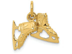 FJC Finejewelers 14k Yellow Gold 3d Pair Of Ice Skates Charm