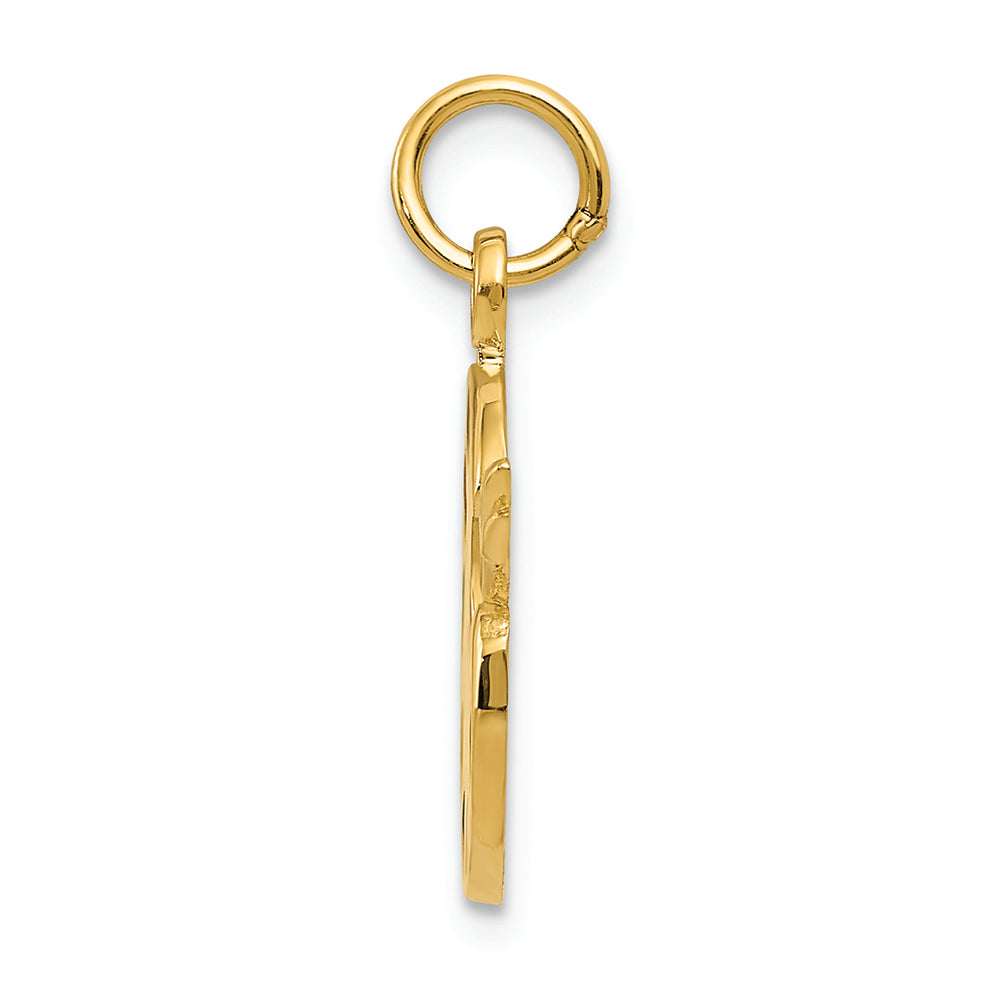 FJC Finejewelers 14k Yellow Gold Enameled Artist Palette Charm