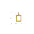 FJC Finejewelers 14k Small Picture Frame Pendant 18 inch chain included