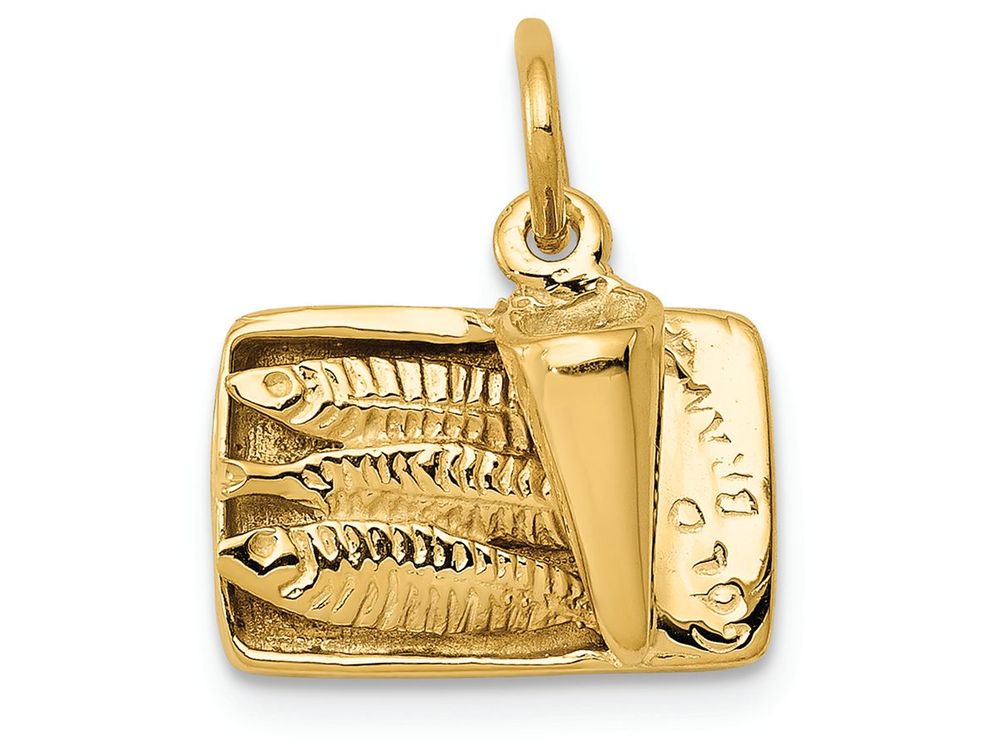 FJC Finejewelers 14k Yellow Gold Sardine Can Charm