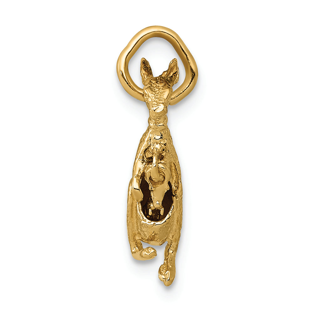 FJC Finejewelers 14k Yellow Gold Kangaroo with Joey Charm
