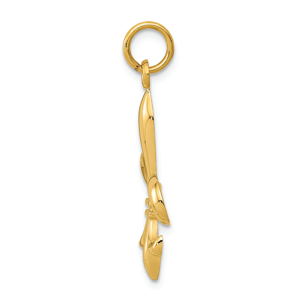 FJC Finejewelers 14k Yellow Gold Fleur De Lis Charm