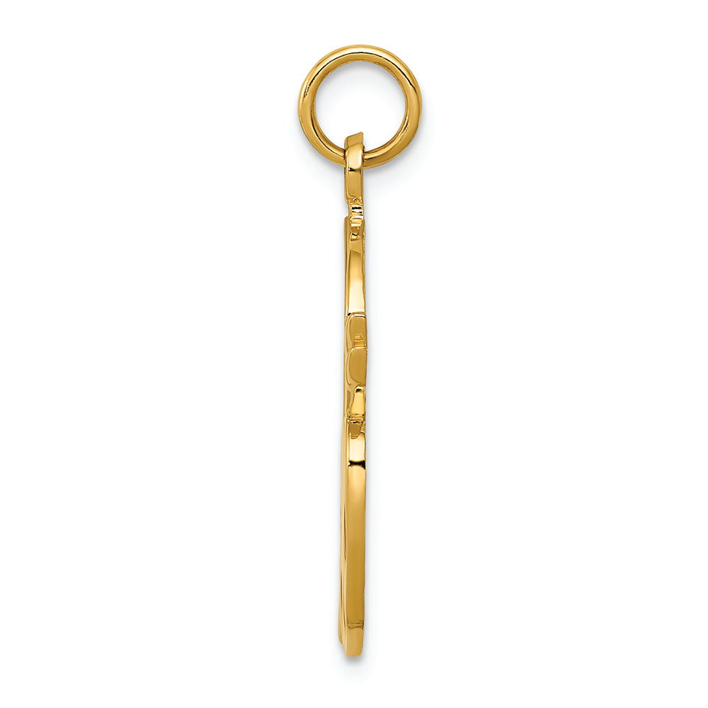 FJC Finejewelers 14k Yellow Gold Enameled Artist Palette Charm