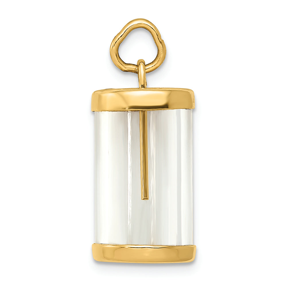 FJC Finejewelers 14k Yellow Gold Fillable Capsule Charm