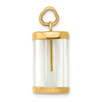 FJC Finejewelers 14k Yellow Gold Fillable Capsule Charm