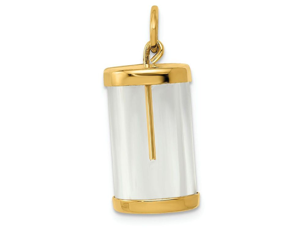 FJC Finejewelers 14k Yellow Gold Fillable Capsule Charm