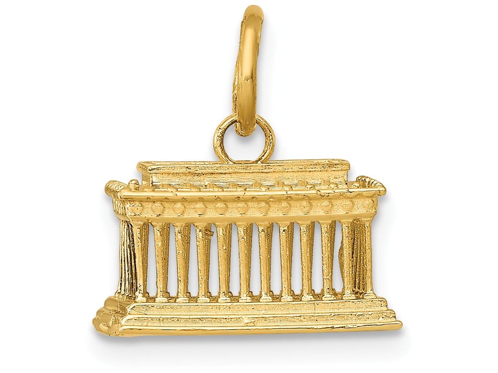 FJC Finejewelers 14k Yellow Gold Lincoln Memorial Charm
