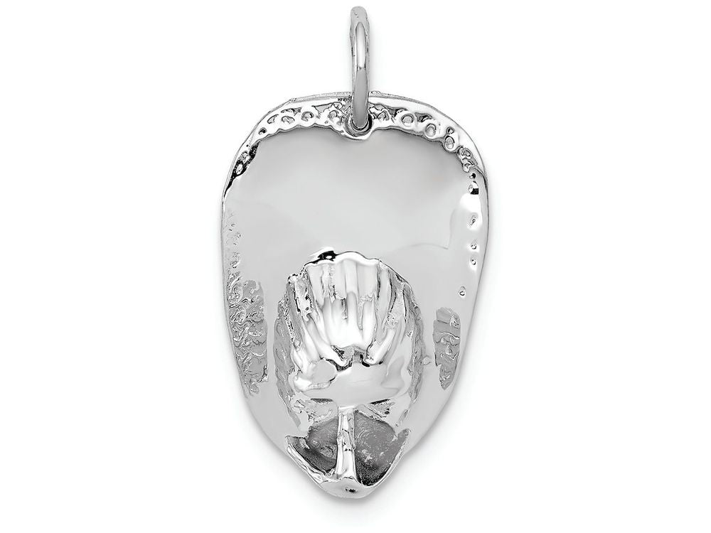FJC Finejewelers 14k White Gold 3d Large Fireman's Hat Charm