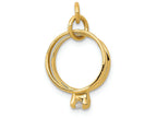 FJC Finejewelers 14k Yellow Gold Wedding-Rings Themed Polished Charm 15 x 19mm