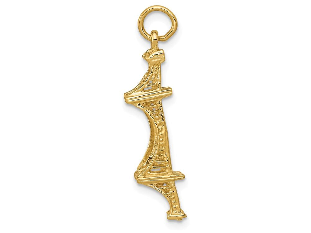 FJC Finejewelers 14k 3d Golden Gate Bridge Charm