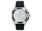 Andrew Marc Men's G III Bomber Stainless Steel Case With Black Strap Chronograph Watch