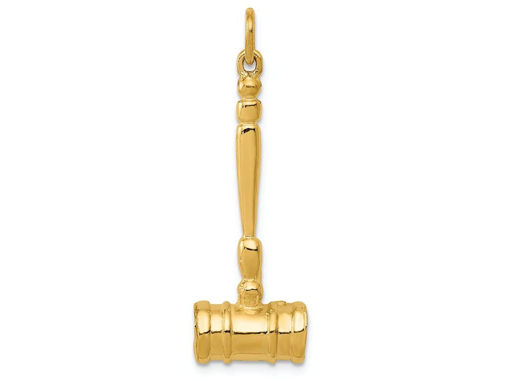 FJC Finejewelers 14k Yellow Gold 3d Gavel Charm